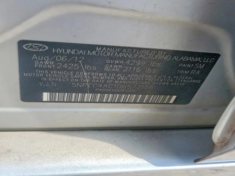2013 HYUNDAI SONATA LIMITED  
