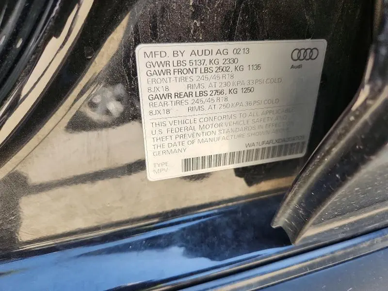 2013 AUDI A4 ALLROAD PREMIUM PLUS  