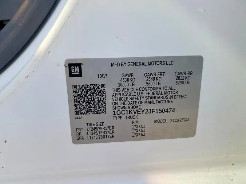 2018 CHEVROLET SILVERADO K2500 HEAVY DUTY LT  