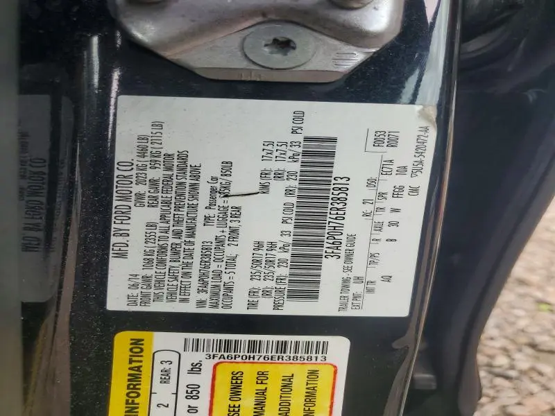 2014 FORD FUSION SE  
