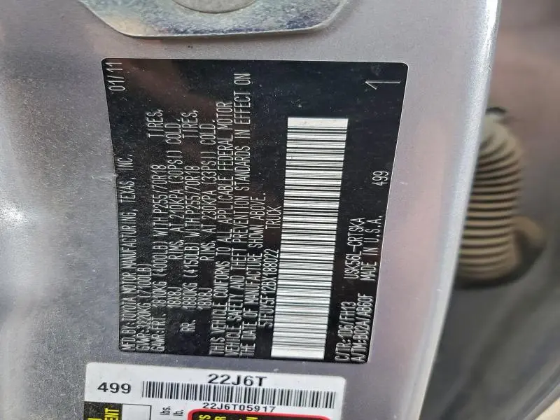 2011 TOYOTA TUNDRA DOUBLE CAB SR5  