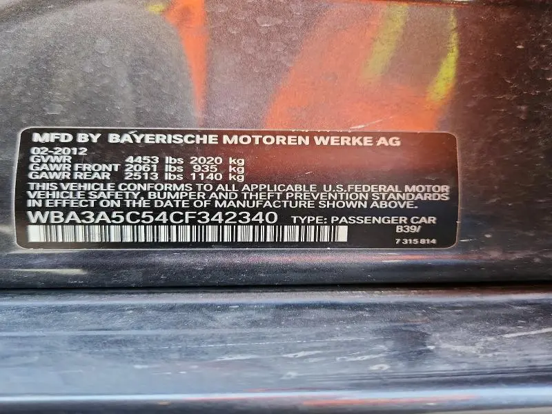 2012 BMW 328 I  
