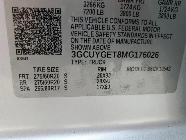 2021 CHEVROLET SILVERADO K1500 LTZ  