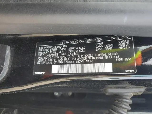 2012 VOLVO XC60 T6  