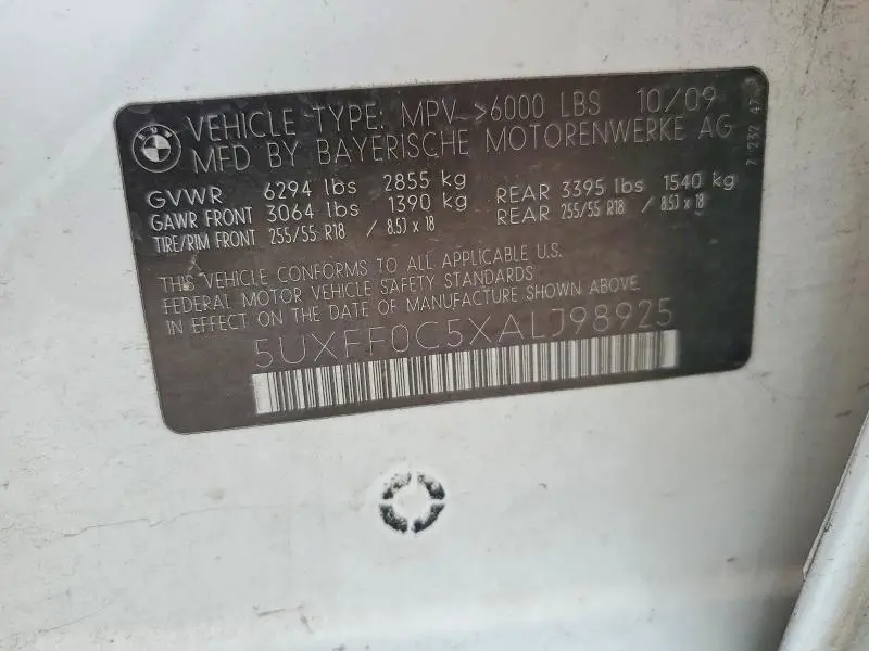 2010 BMW X5 XDRIVE35D  