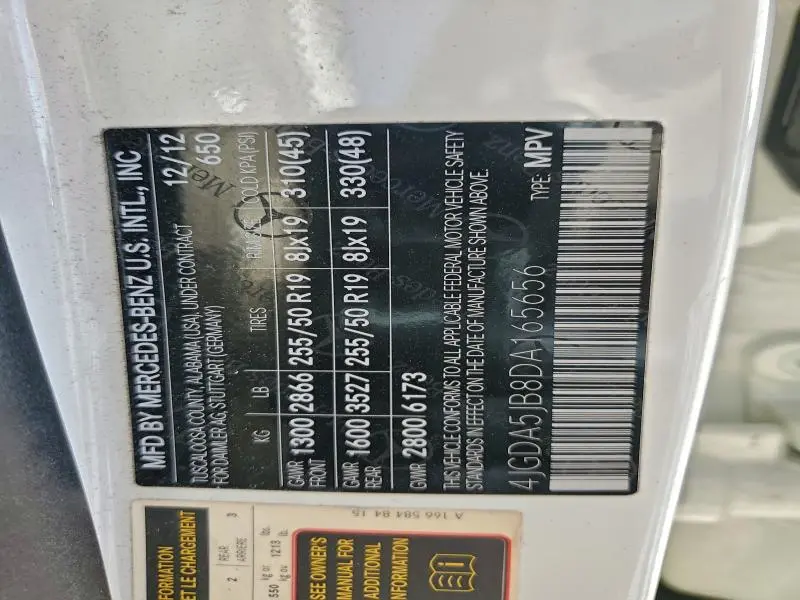 2013 MERCEDES-BENZ ML 350  