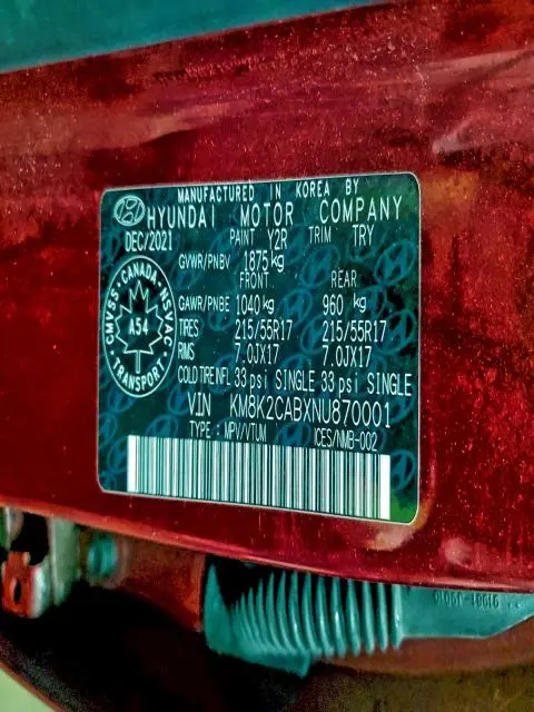 2022 HYUNDAI KONA SEL  