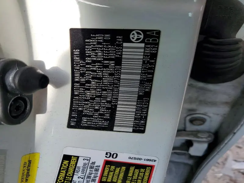 2018 TOYOTA COROLLA LE  