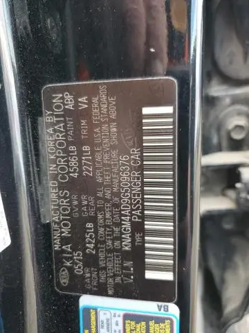 2016 KIA OPTIMA HYBRID  