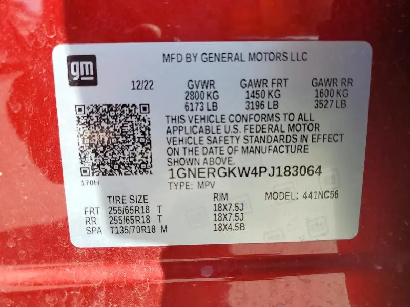 2023 CHEVROLET TRAVERSE LT  