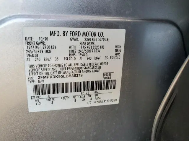 2020 FORD EDGE TITANIUM  
