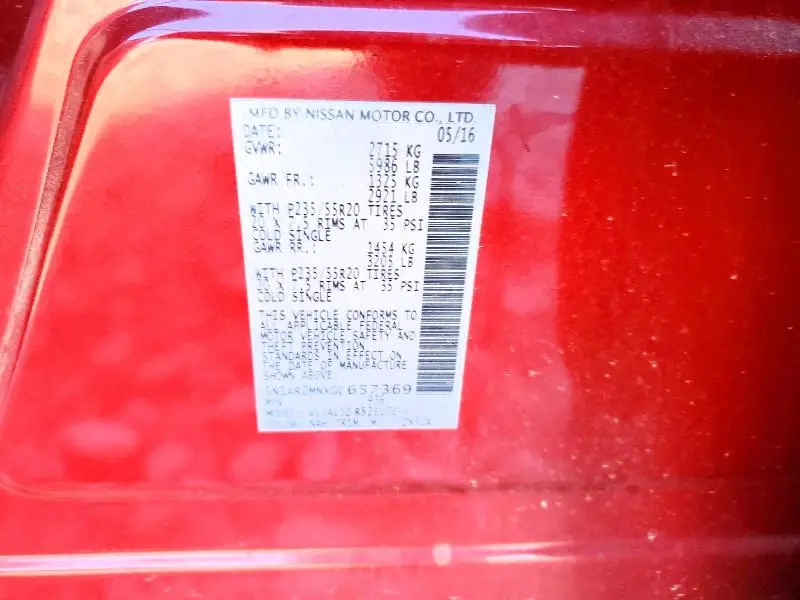 2016 NISSAN PATHFINDER S  