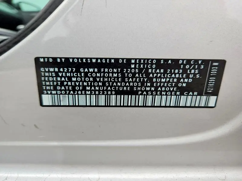 2014 VOLKSWAGEN JETTA SE  