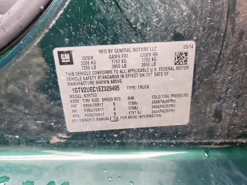 2014 GMC SIERRA K1500 SLE  
