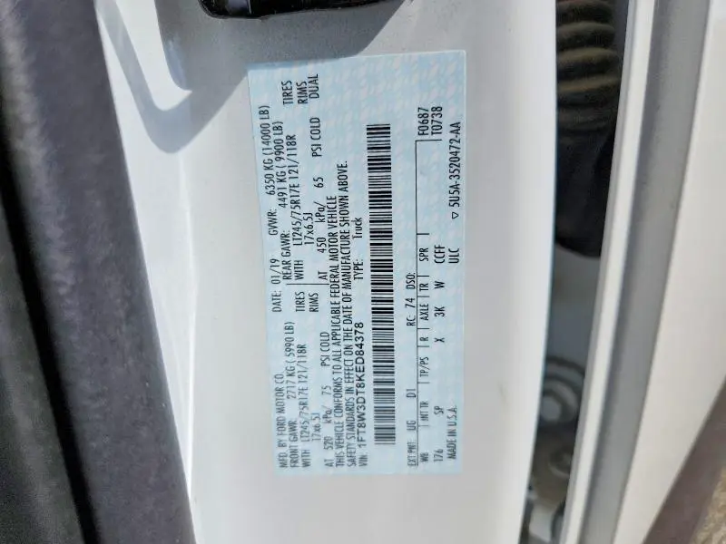 2019 FORD F350 SUPER DUTY  