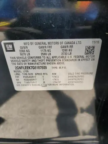 2016 CHEVROLET EQUINOX LS  