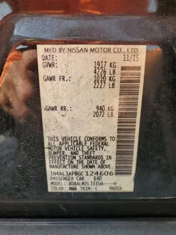 2016 NISSAN ALTIMA 2.5  