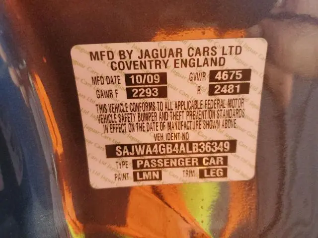 2010 JAGUAR XK PORTFOLIO