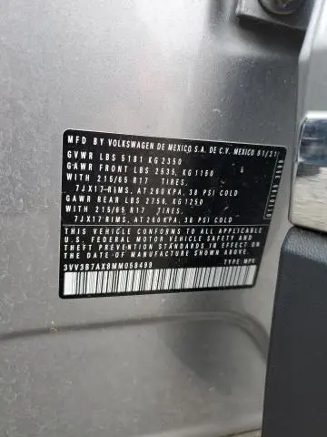 2021 VOLKSWAGEN TIGUAN SE  