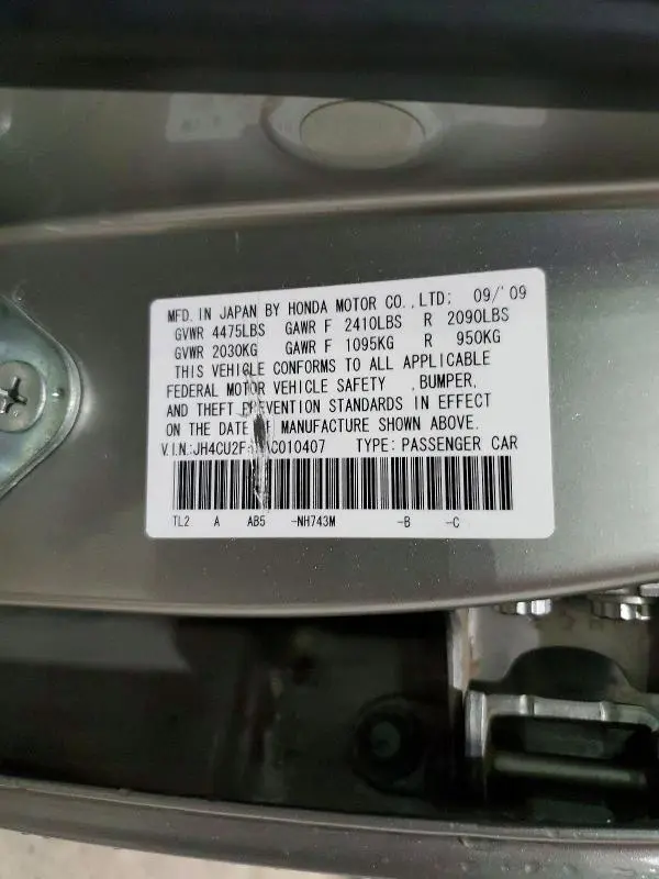 2010 ACURA TSX   