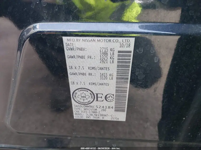 2019 INFINITI QX60 LUXE/PURE