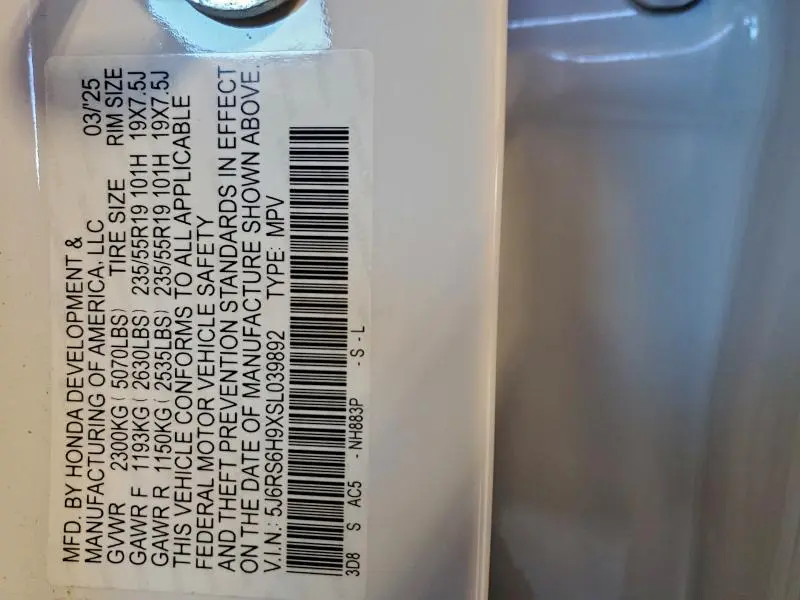 2025 HONDA CR-V SPORT TOURING  