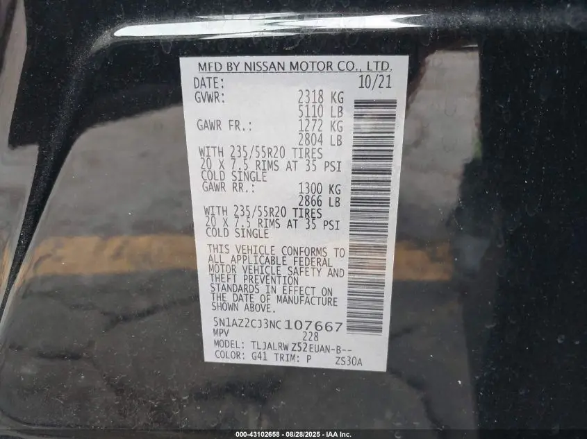 2022 NISSAN MURANO SL FWD