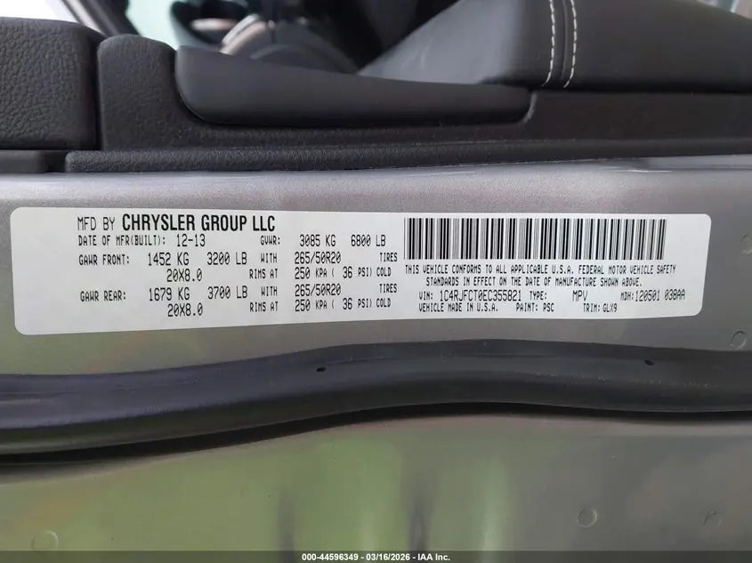 2014 JEEP GRAND CHEROKEE OVERLAND