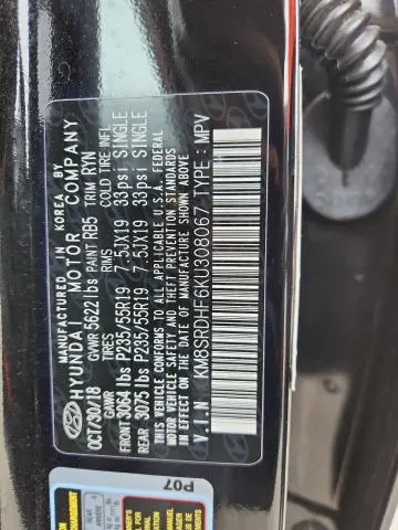 2019 HYUNDAI SANTA FE XL SE ULTIMATE  