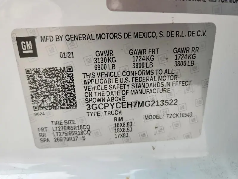 2021 CHEVROLET SILVERADO K1500 TRAIL BOSS CUSTOM  