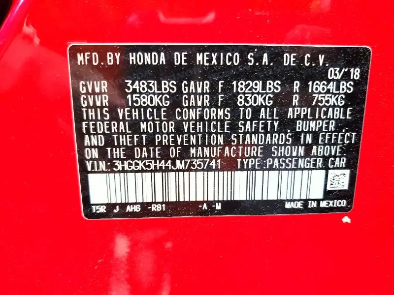2018 HONDA FIT   