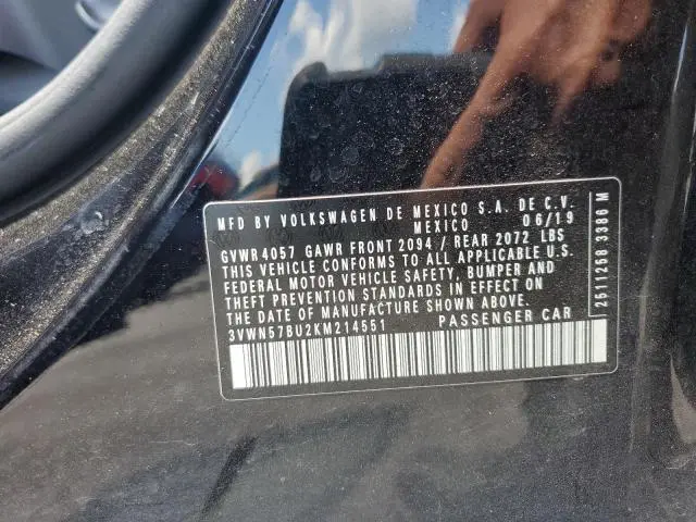 2019 VOLKSWAGEN JETTA S  