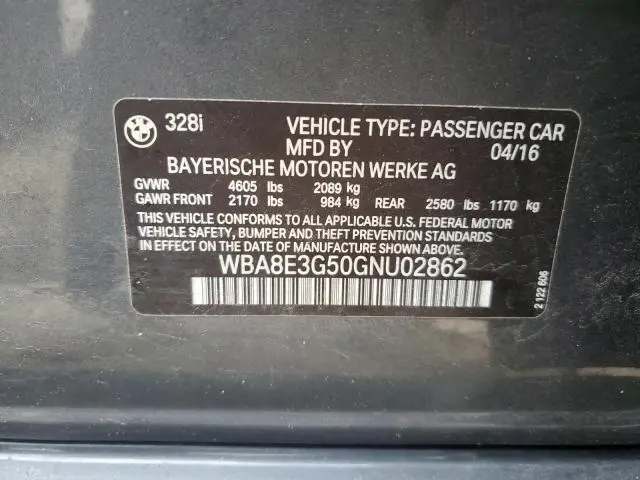 2016 BMW 328 XI SULEV  