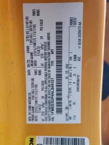 2022 FORD BRONCO BASE  