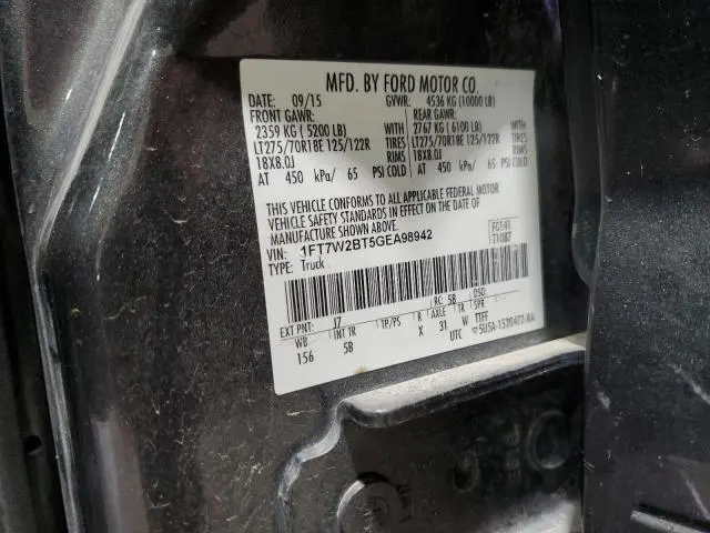 2016 FORD F250 SUPER DUTY  