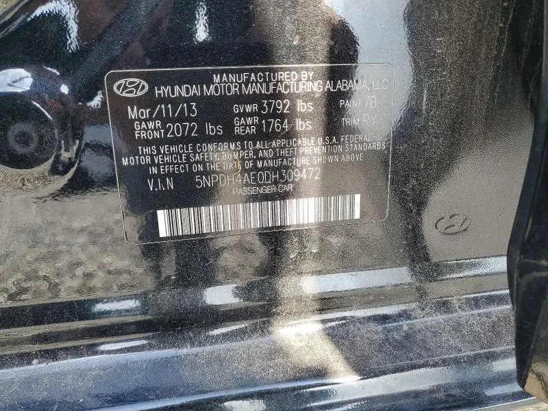2013 HYUNDAI ELANTRA GLS  