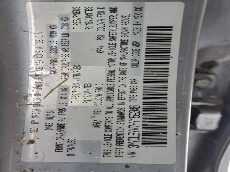 2017 TOYOTA YARIS IA   