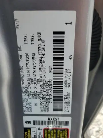2018 TOYOTA TUNDRA CREWMAX SR5  