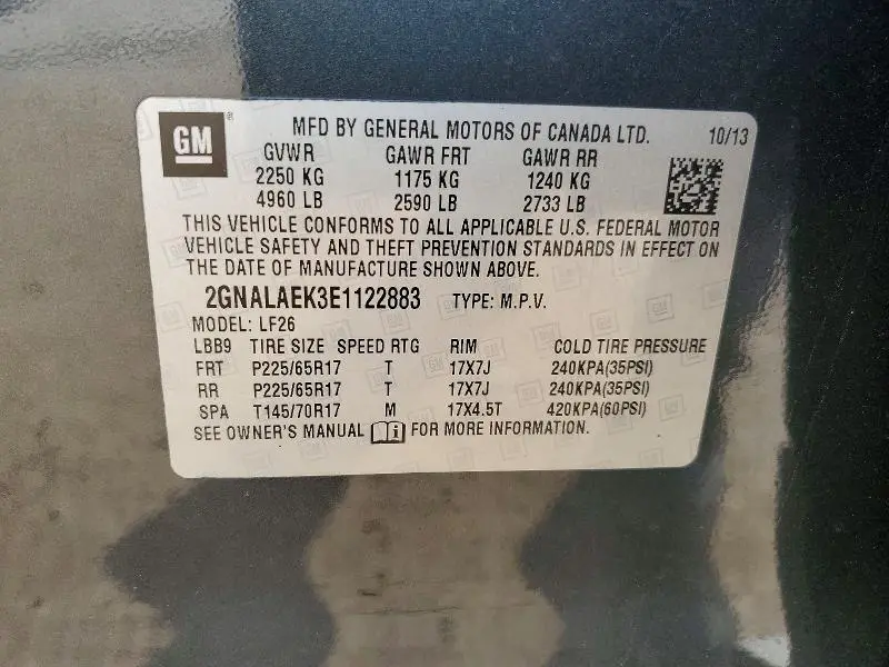 2014 CHEVROLET EQUINOX LS  