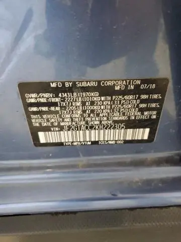 2019 SUBARU CROSSTREK PREMIUM  
