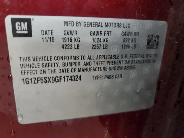 2016 CHEVROLET MALIBU LT  