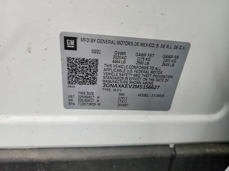 2021 CHEVROLET EQUINOX LT  