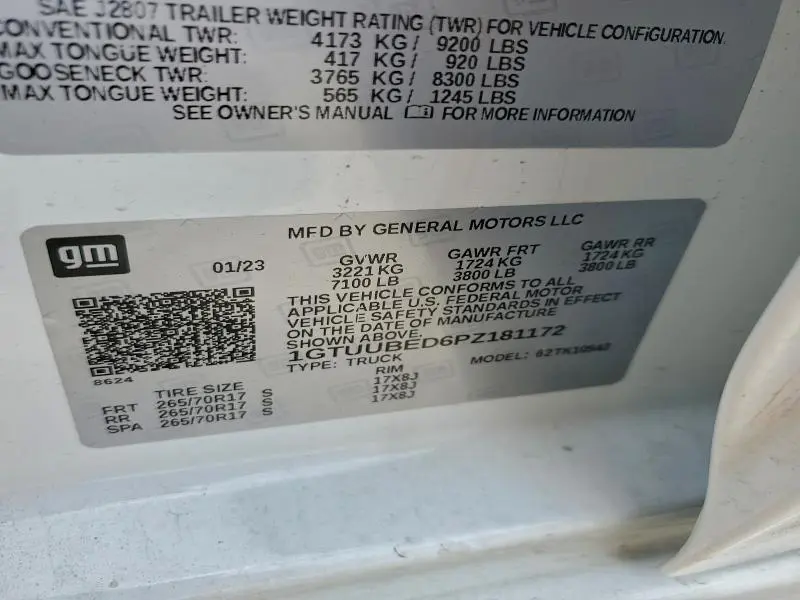 2023 GMC SIERRA K1500 SLE  