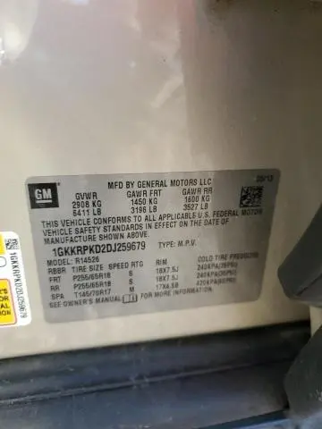 2013 GMC ACADIA SLE  