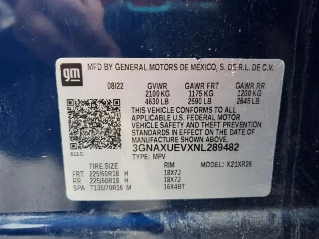 2022 CHEVROLET EQUINOX LT  