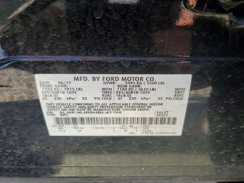 2017 LINCOLN MKX PREMIERE  