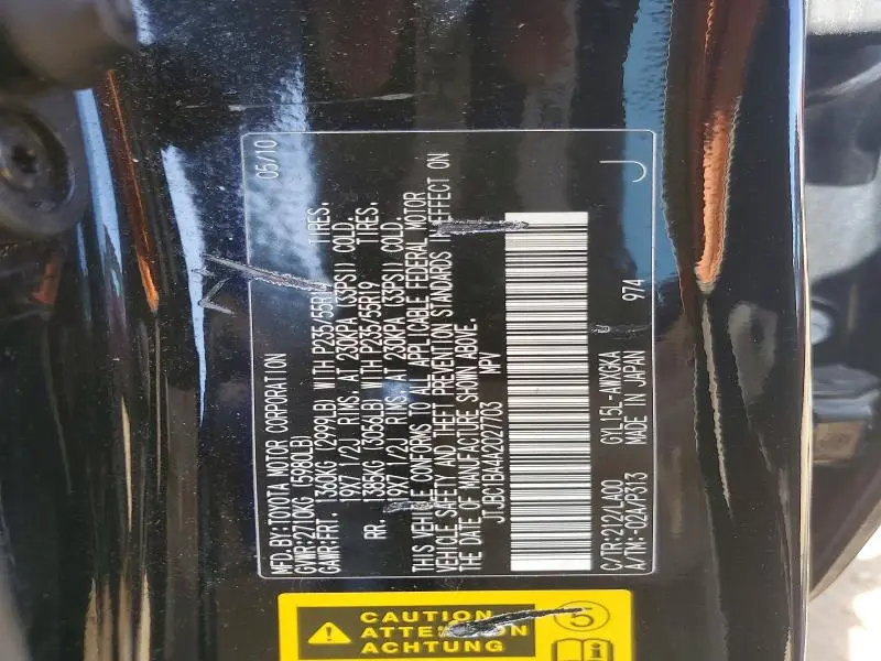 2010 LEXUS RX 450H  
