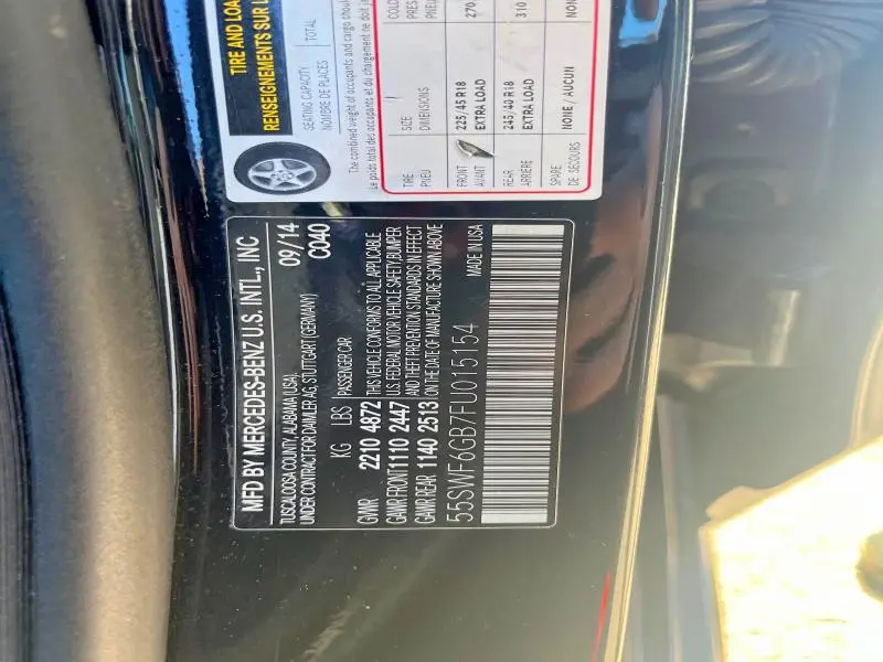 2015 MERCEDES-BENZ C 400 4MATIC  