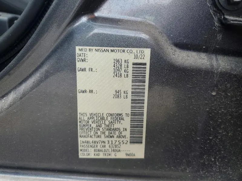 2023 NISSAN ALTIMA 2.5 S  