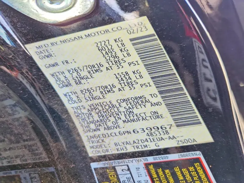 2023 NISSAN FRONTIER S  